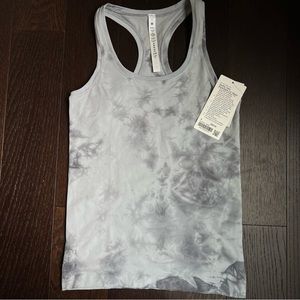 NWT - Lululemon Swiftly Tech Racerback Tank Top 2.0 - Marble Dye Rhino Grey (6)